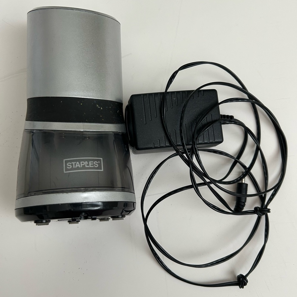 Staple Black and Silver Electric Pencil Sharpener